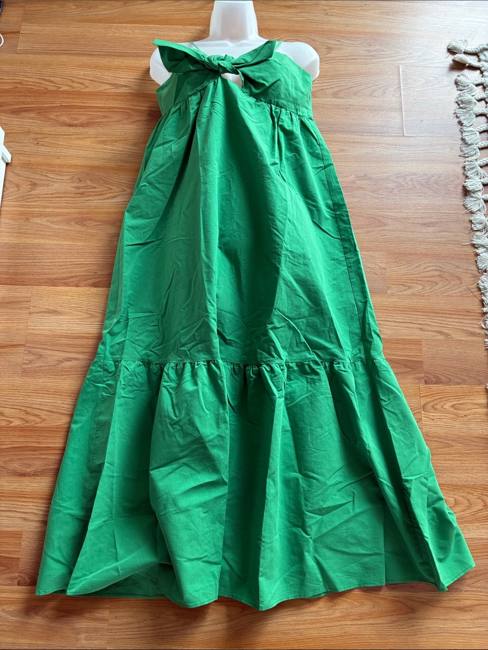H&M Emerald Green Maxi Dress with Front Knot